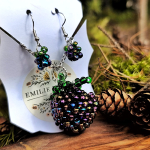 Delicious Blackberry Pendant & Earrings Set | Wildwood Collection | EmilieNicole.com