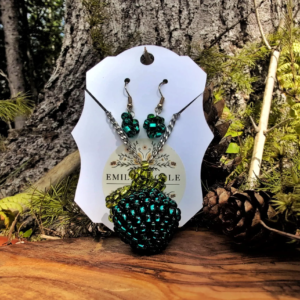 Delicious Blue Raspberry Pendant & Earrings Set | Wildwood Collection | EmilieNicole.com