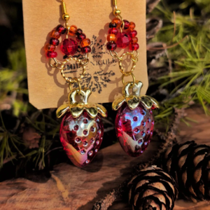 Strawberry Resin Earrings | Wildwood Collection | EmilieNicole.com