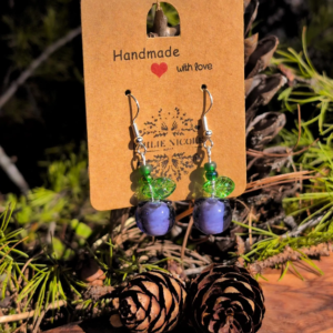 Glass Blueberry Earrings | Wildwood Collection | EmilieNicole.com